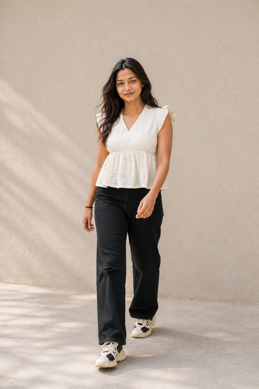 Taarika Hakoba Peplum Top