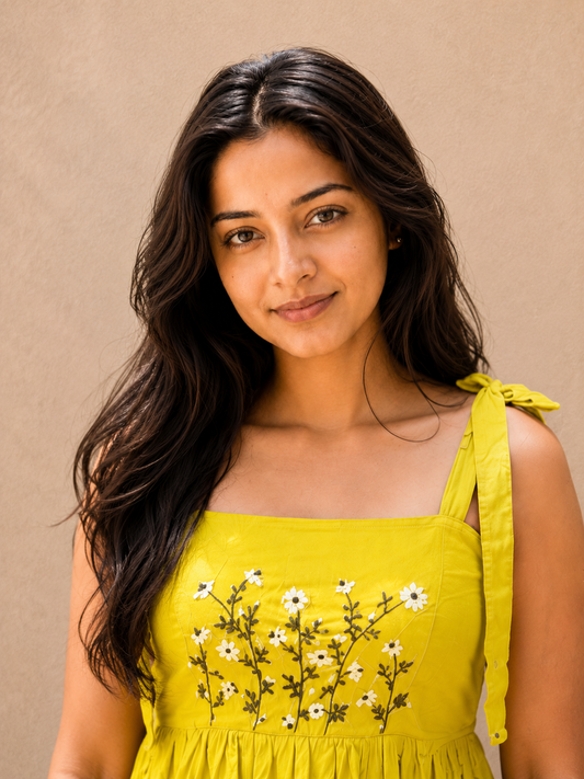 Knotty – Hand-Embroidered Cotton Peplum