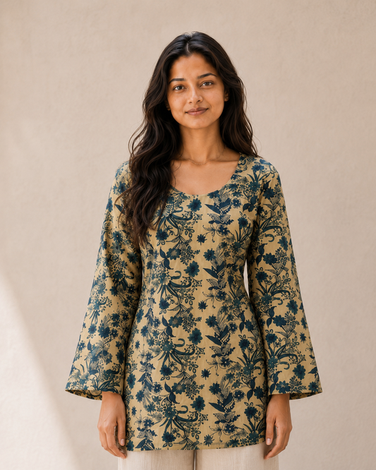 Meher Round Neck Short Kurti