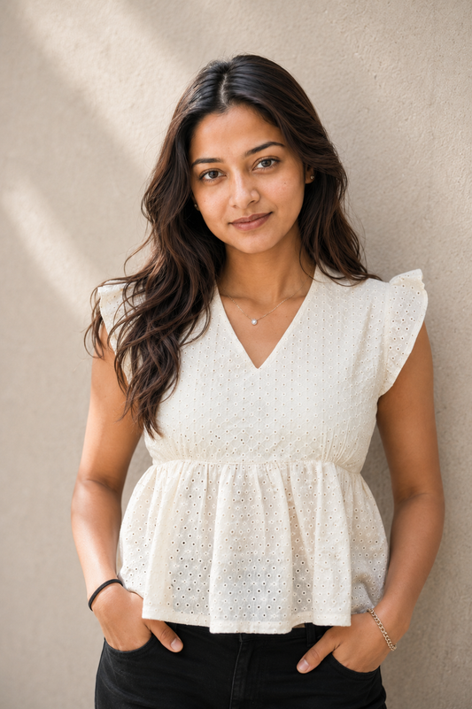 Taarika Hakoba Peplum Top