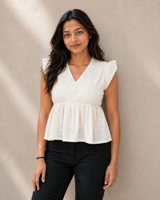 Taarika Hakoba Peplum Top
